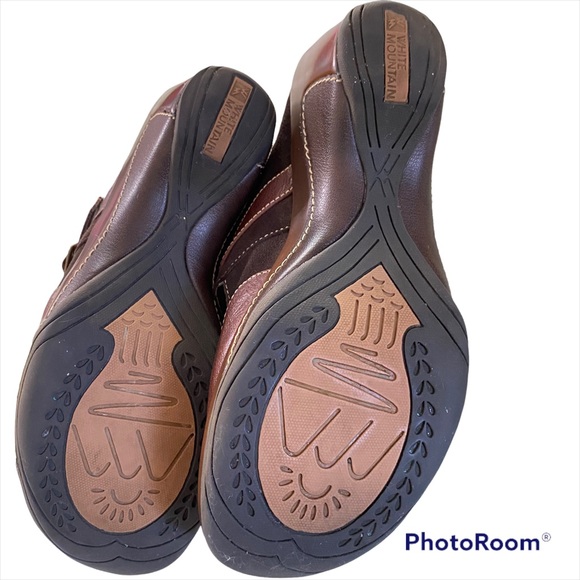 Women’s Leather Suede Wedge Heel Mules Clogs - Picture 7 of 8